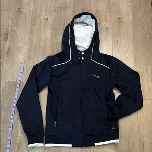 G-Star Navy Hooded Raincoat with White Trim